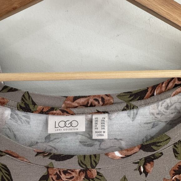 logo by lori goldstein 2X Bundle Of 2 Floral Blouse R813 - Picture 2 of 3